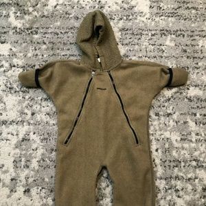 Patagonia Vintage Infant Fleece Zip Up Full Suit